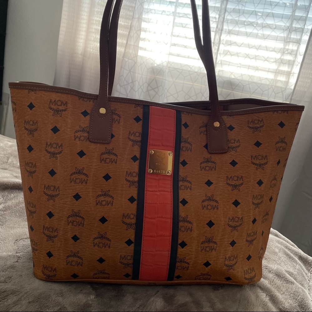 Authentic MCM Cognac Tote